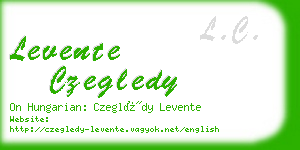 levente czegledy business card